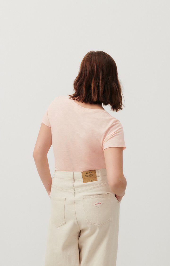 American Vintage T-shirt Femme Jacksonville - MERINGUE VINTAGE 15 Manches Courtes Rose - E24