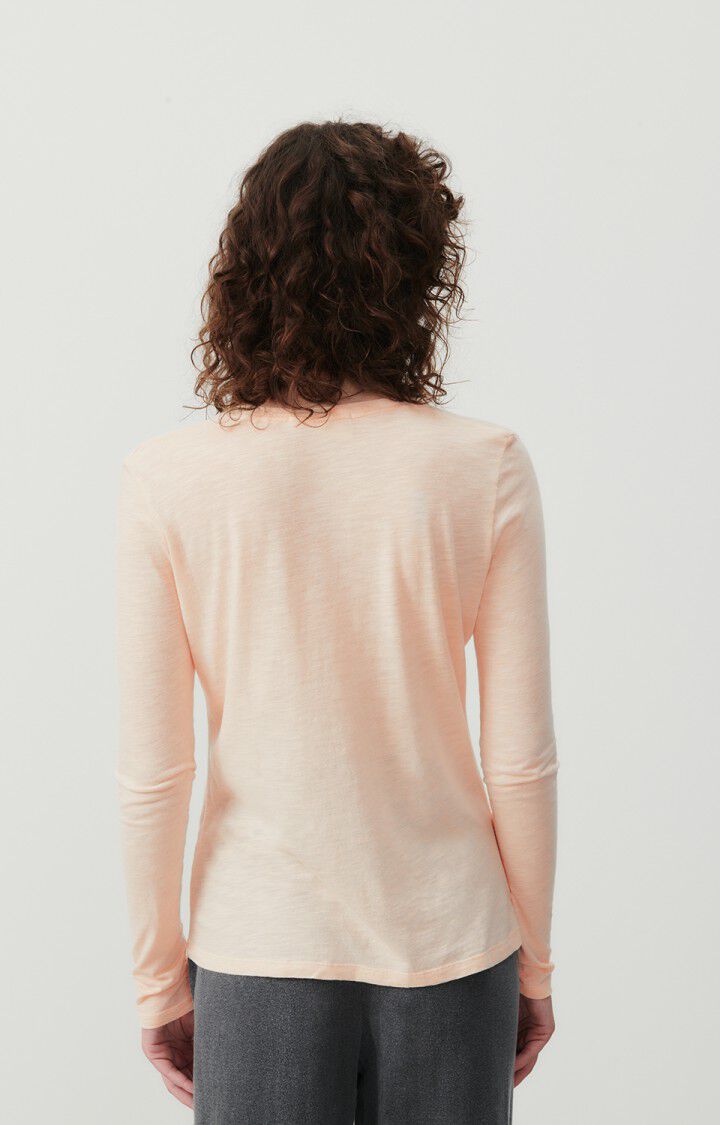 American Vintage T-shirt Femme Jacksonville - MERINGUE VINTAGE 65 Manches Longues Rose - E24