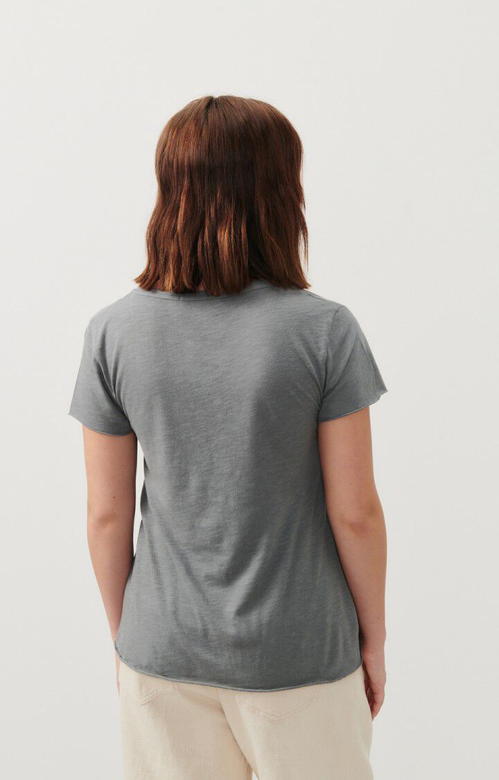 American Vintage T-shirt Femme Jacksonville - METAL VINTAGE 15 Manches Courtes Gris - E25