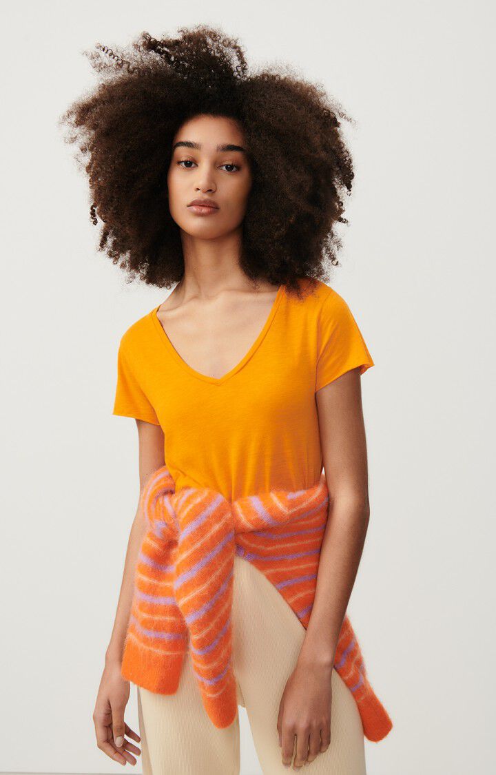 American Vintage T-shirt Femme Jacksonville - NECTARINE VINTAGE 15 Manches Courtes Orange - H23