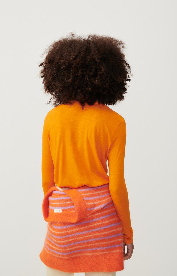 American Vintage T-shirt Femme Jacksonville - NECTARINE VINTAGE 65 Manches Longues Orange - H23