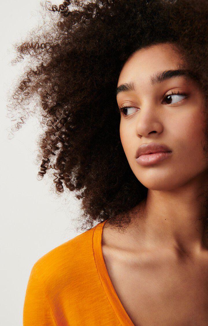 American Vintage T-shirt Femme Jacksonville - NECTARINE VINTAGE 65 Manches Longues Orange - H23