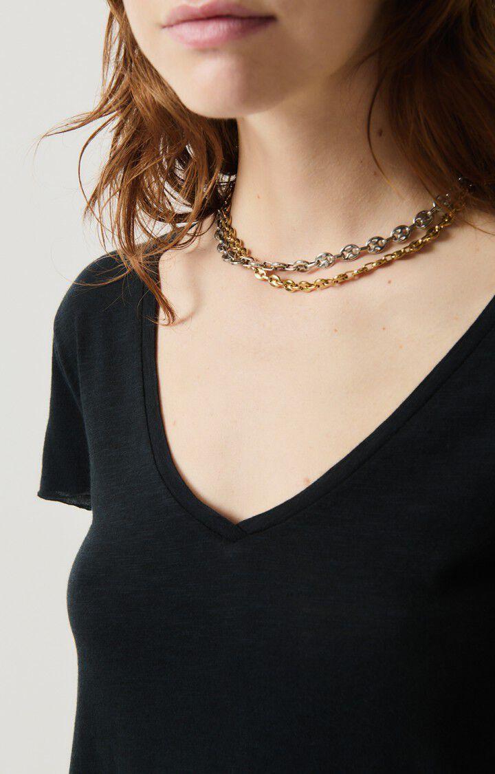 American Vintage T-shirt Femme Jacksonville - NOIR 15 Manches Courtes Noir - E25