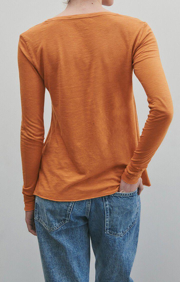 American Vintage T-shirt Femme Jacksonville - NOISETTE VINTAGE 68 Manches Longues Marron - E23