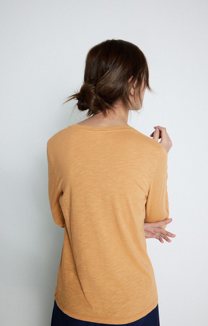 American Vintage T-shirt Femme Jacksonville - NOISETTINE VINTAGE 65 Manches Longues Marron - E25