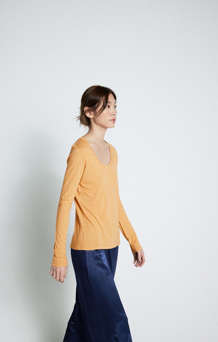 american vintage T-shirt femme Jacksonville - NOISETTINE VINTAGE 65 Manches longues Marron - E25