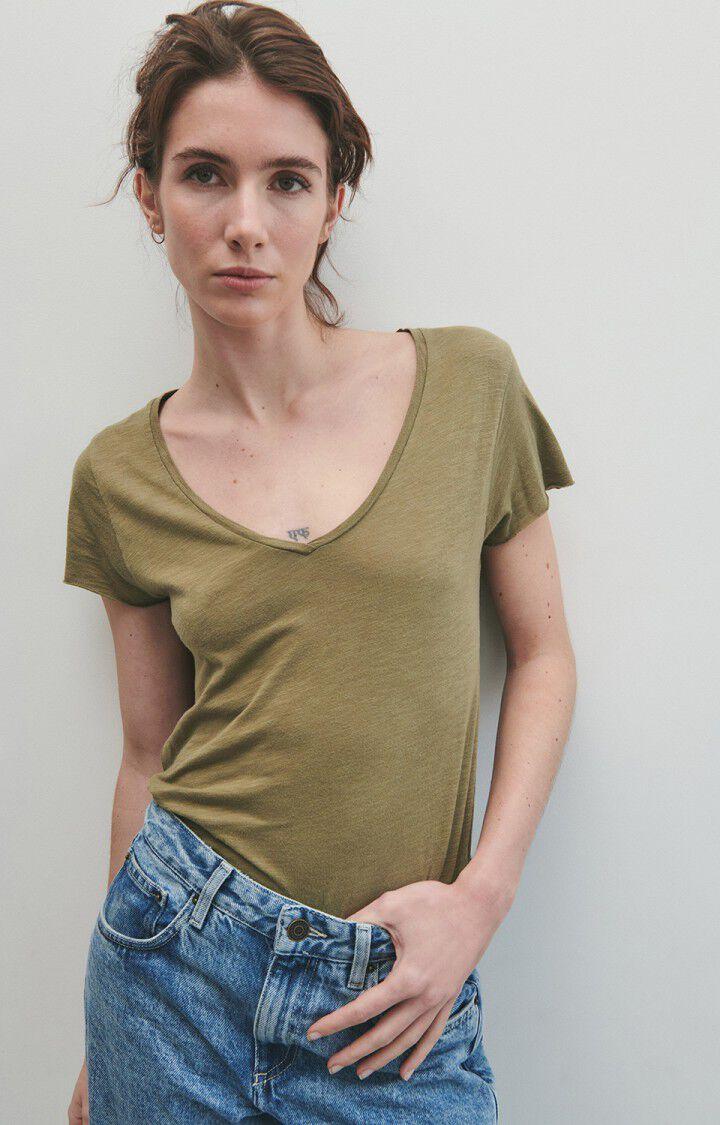 american vintage T-shirt femme Jacksonville - OLIVE VINTAGE 15 Manches courtes Vert - H22B