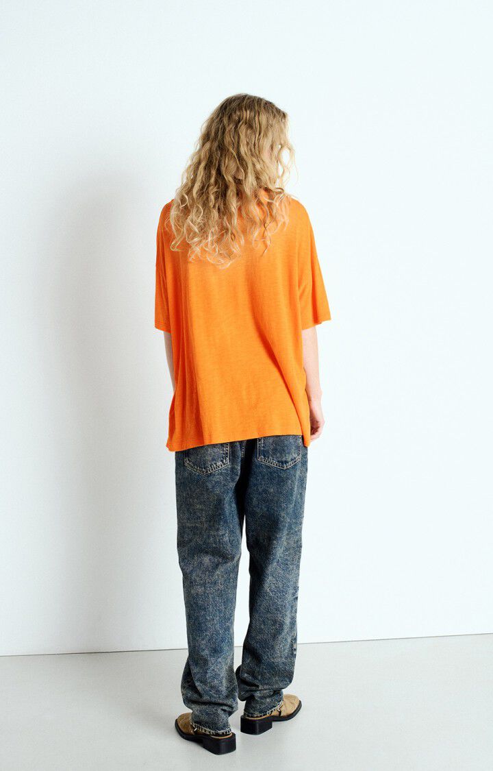American Vintage T-shirt Femme Jacksonville - ORANGEADE VINTAGE 17 Manches Courtes Orange - E25