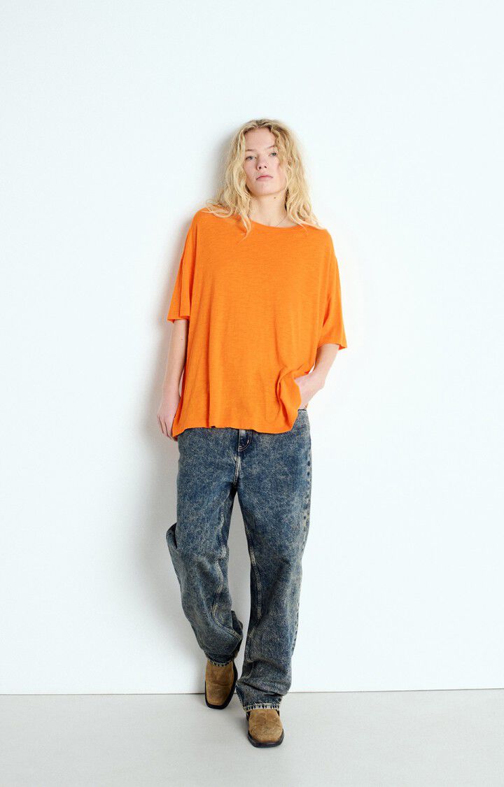 American Vintage T-shirt Femme Jacksonville - ORANGEADE VINTAGE 17 Manches Courtes Orange - E25