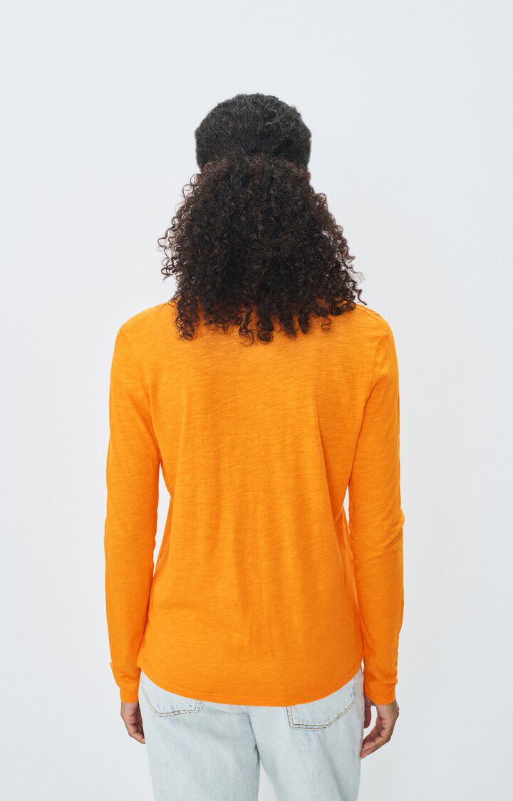 American Vintage T-shirt Femme Jacksonville - ORANGEADE VINTAGE 65 Manches Longues Orange - E25