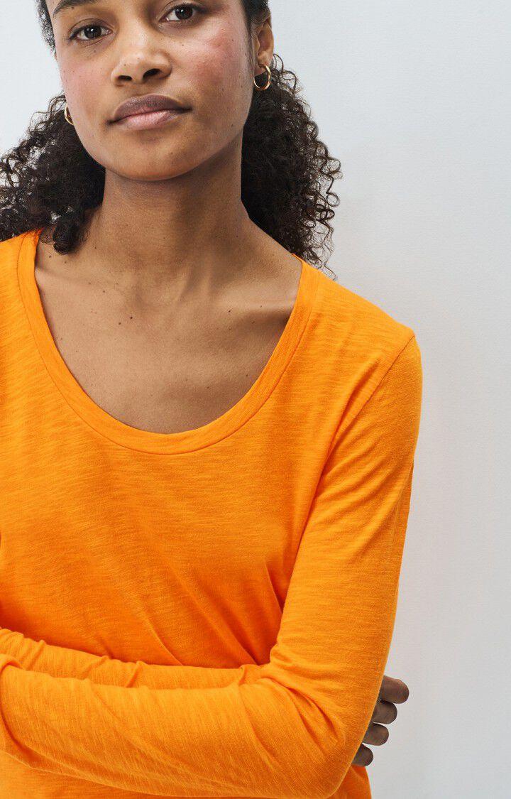 American Vintage T-shirt Femme Jacksonville - ORANGEADE VINTAGE 65 Manches Longues Orange - E25