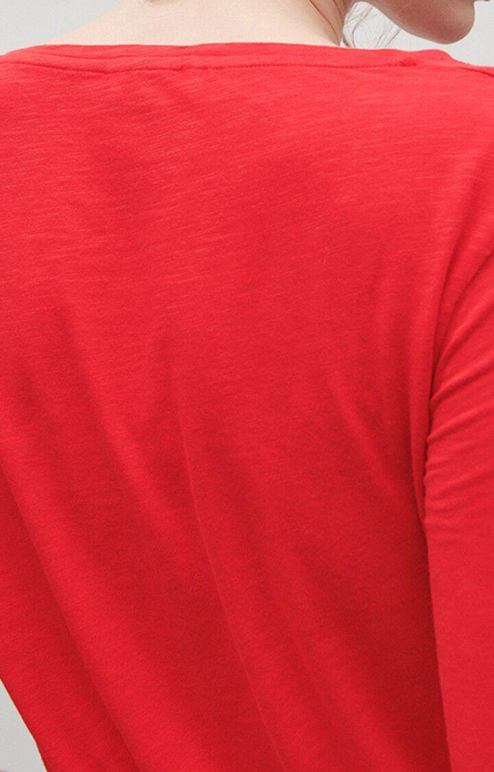 American Vintage T-shirt Femme Jacksonville - PASSION VINTAGE 68 Manches Longues Rouge - E23