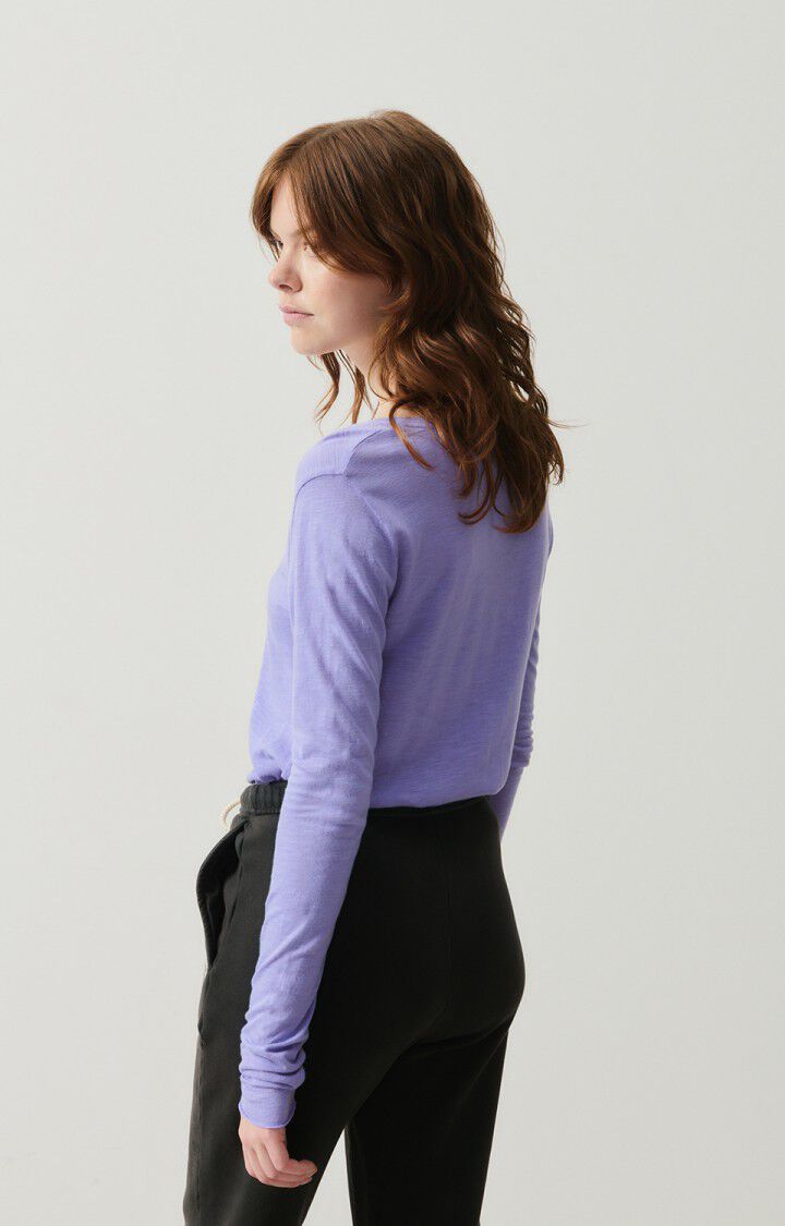 American Vintage T-shirt Femme Jacksonville - PROVENCE VINTAGE 48 Manches Longues Violet - H24