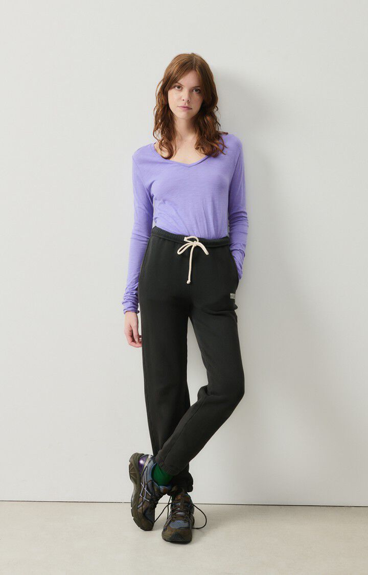 American Vintage T-shirt Femme Jacksonville - PROVENCE VINTAGE 48 Manches Longues Violet - H24