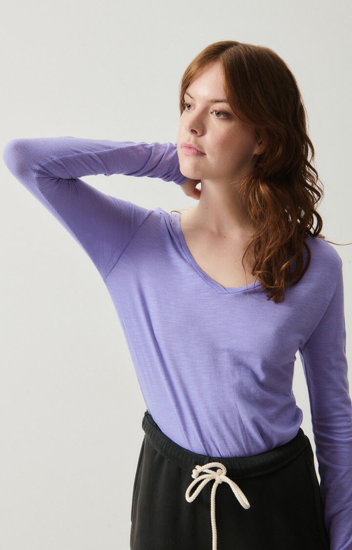 american vintage T-shirt femme Jacksonville - PROVENCE VINTAGE 48 Manches longues Violet - H24