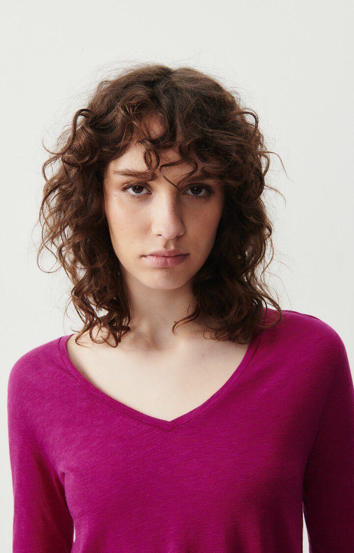 American Vintage T-shirt Femme Jacksonville - RAISIN VINTAGE 48 Manches Longues Violet - E24