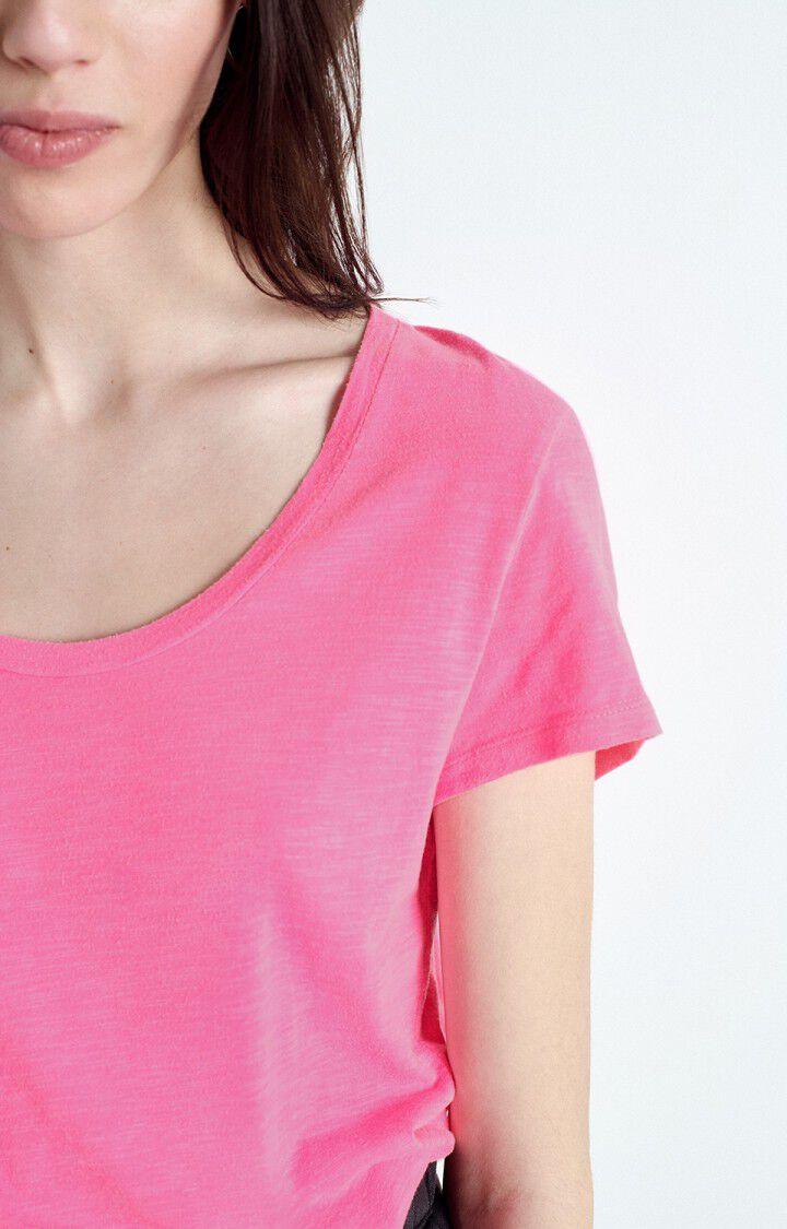 American Vintage T-shirt Femme Jacksonville - ROSE FLUO 15 Manches Courtes Rose - E25