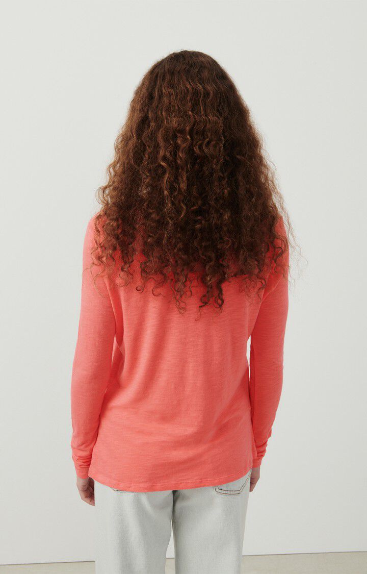 American Vintage T-shirt Femme Jacksonville - ROSE VINTAGE 65 Manches Longues Rose - E24