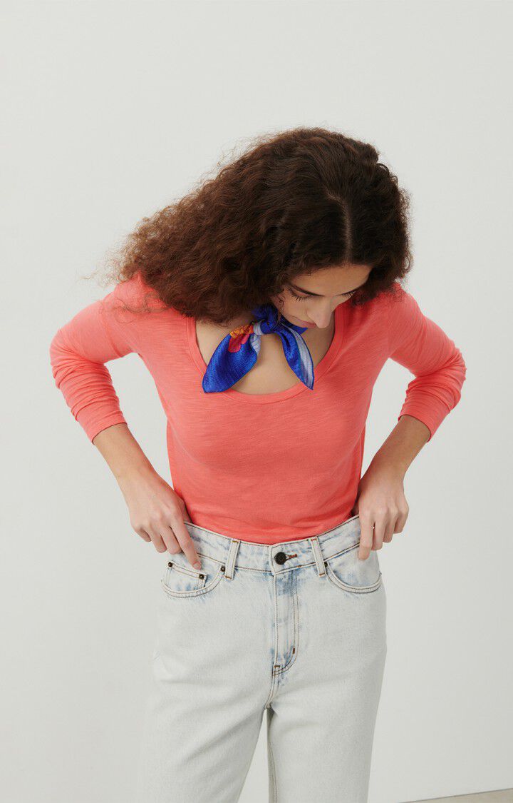 american vintage T-shirt femme Jacksonville - ROSE VINTAGE 65 Manches longues Rose - E24