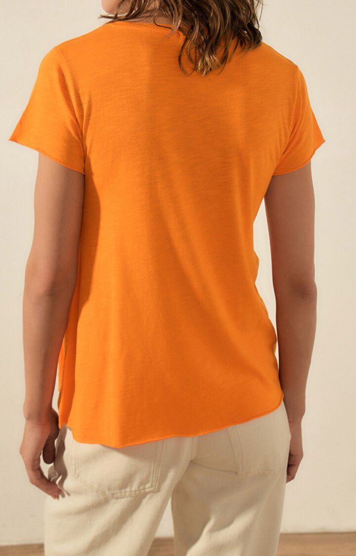 American Vintage T-shirt Femme Jacksonville - VITAMINES VINTAGE 15 Manches Courtes Orange - E23