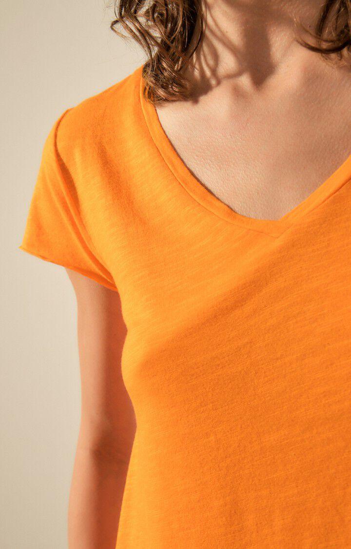American Vintage T-shirt Femme Jacksonville - VITAMINES VINTAGE 15 Manches Courtes Orange - E23