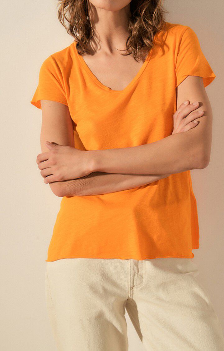 american vintage T-shirt femme Jacksonville - VITAMINES VINTAGE 15 Manches courtes Orange - E23