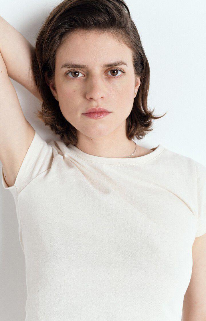 American Vintage T-shirt Femme Jubyk - ECRU 13 Manches Courtes Beige - E25