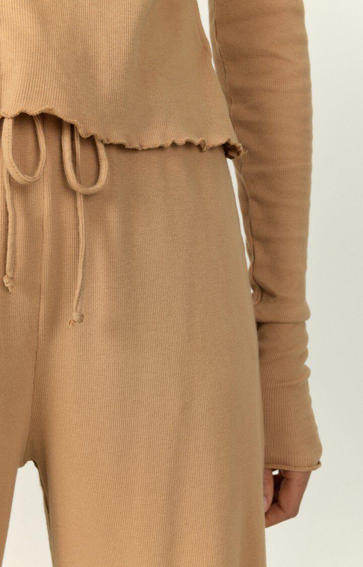 American Vintage T-shirt Femme Ketown - PRALINE Manches Longues Marron - H22