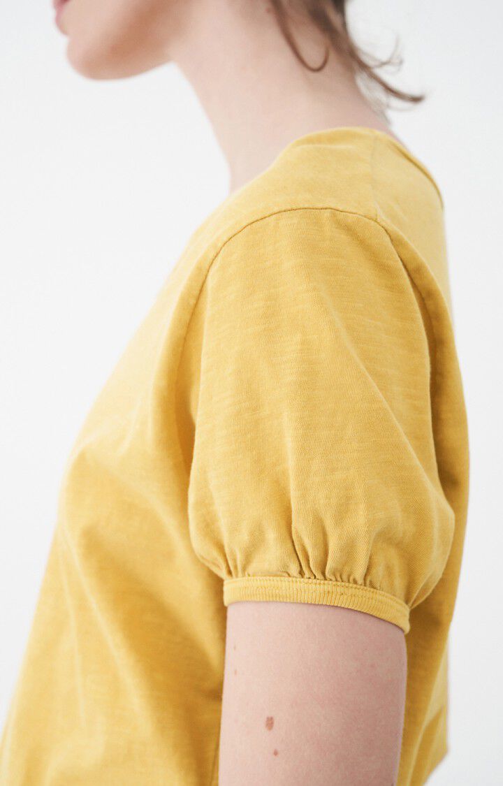 American Vintage T-shirt Femme Lamy - CUMIN VINTAGE Manches Courtes Jaune - E22
