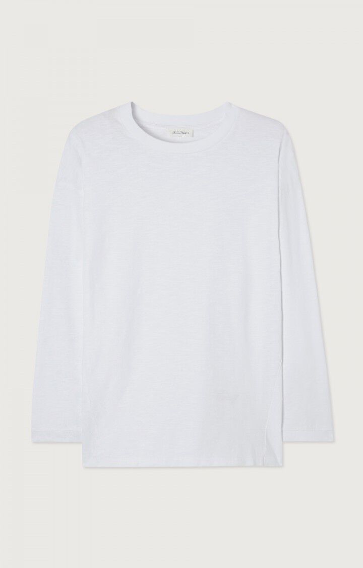 american vintage T-shirt femme Laweville - BLANC Manches longues Blanc - H22B