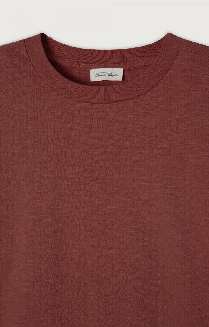 American Vintage T-shirt Femme Laweville - GRENAT VINTAGE Manches Longues Marron - H22B