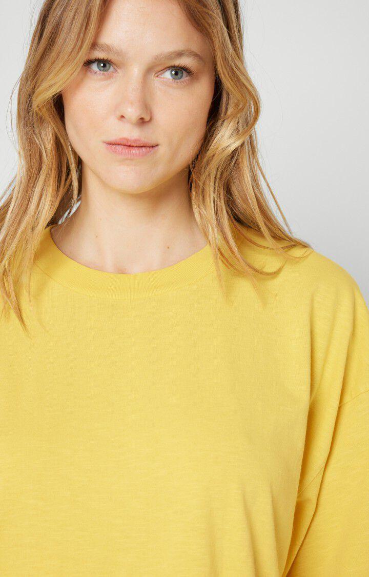 American Vintage T-shirt Femme Laweville - PISSENLIT VINTAGE 28 Manches 3/4 Jaune - E23