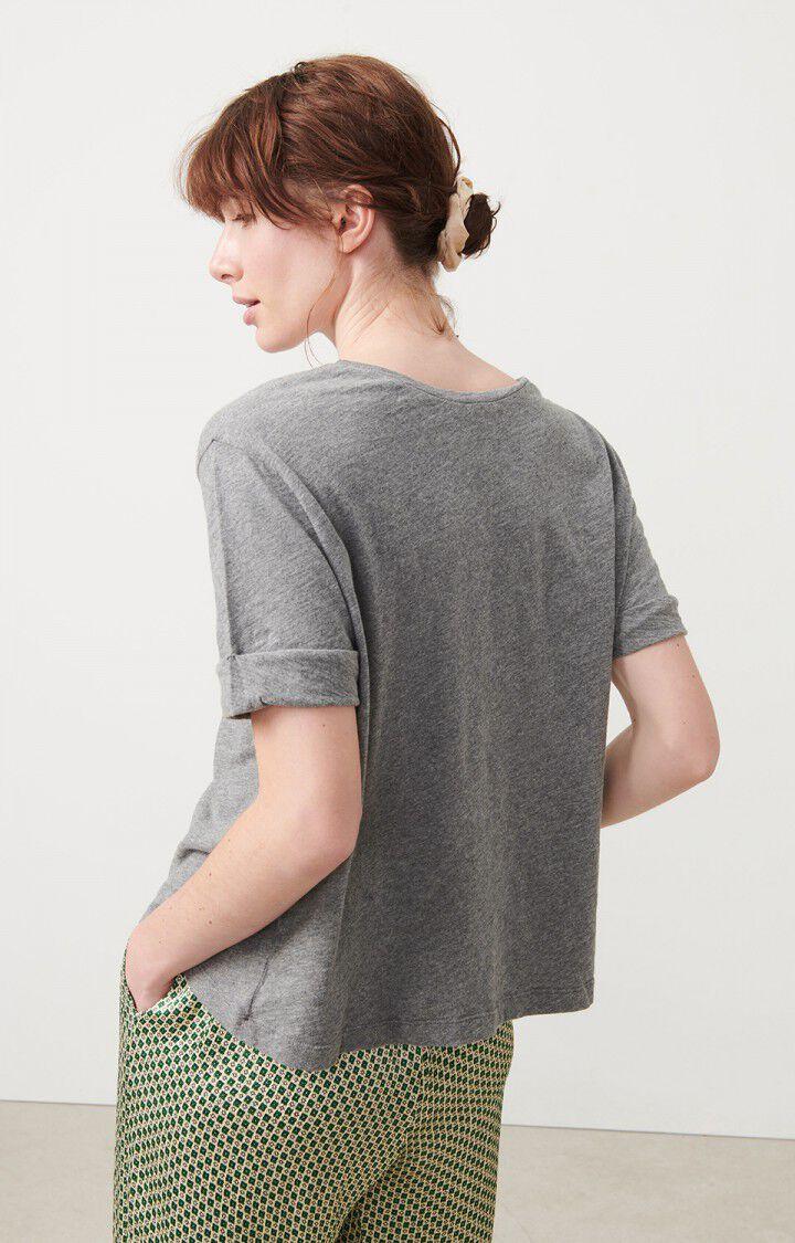 American Vintage T-shirt Femme Lirk - ANTHRACITE CHINE 18 Manches Courtes Gris - E24