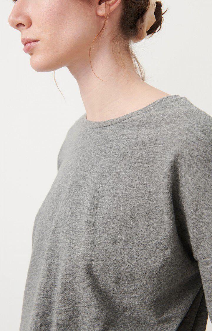 American Vintage T-shirt Femme Lirk - ANTHRACITE CHINE 44 Manches Longues Gris - E24