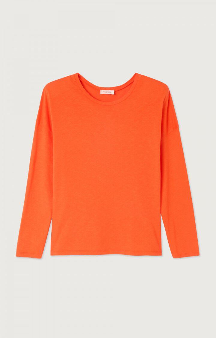 american vintage T-shirt femme Lirk - DISCO Manches longues Orange - H23