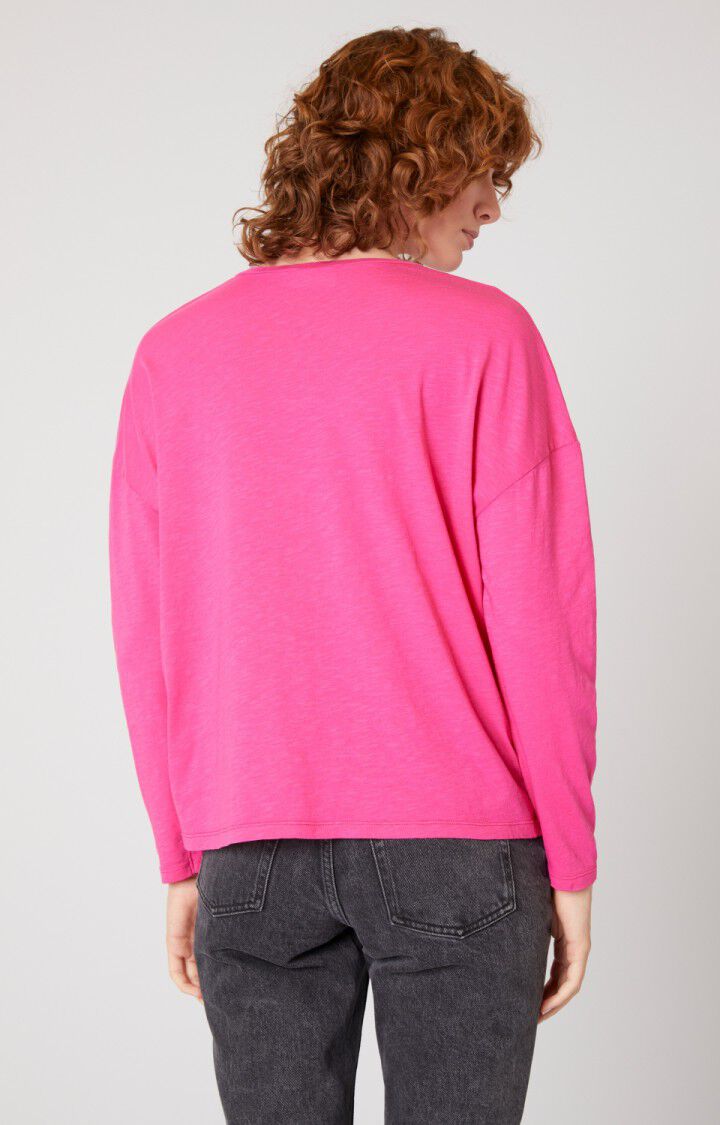 American Vintage T-shirt Femme Lirk - PITAYA Manches Longues Rose - H21