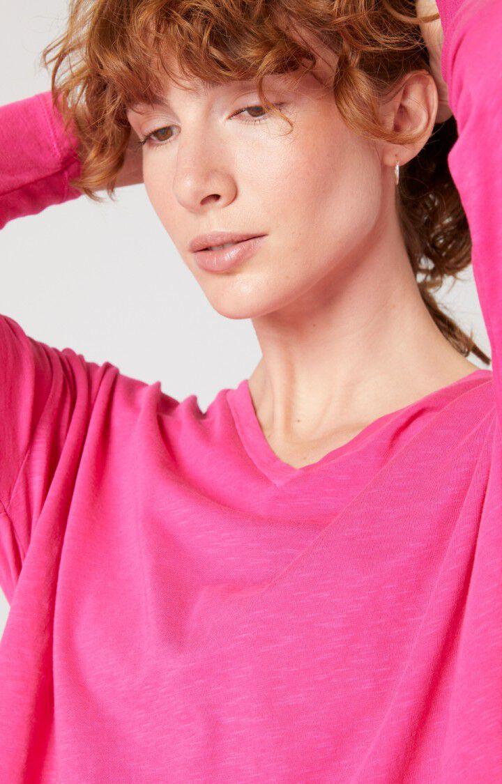 American Vintage T-shirt Femme Lirk - PITAYA Manches Longues Rose - H21