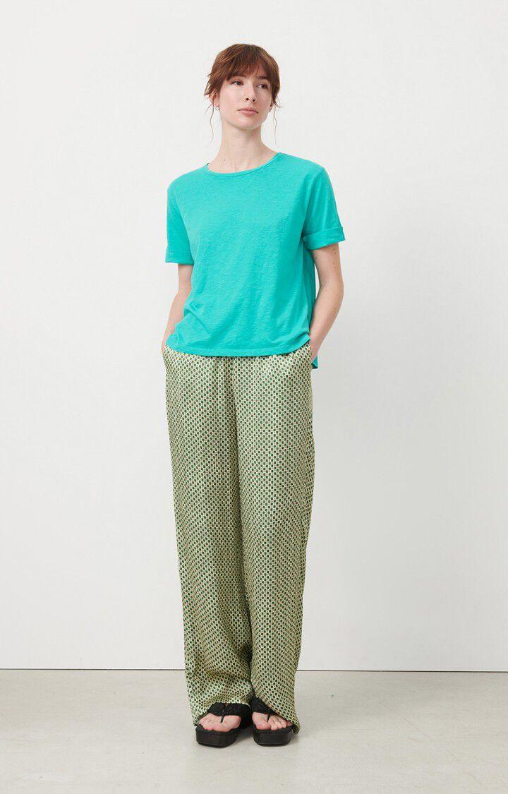 American Vintage T-shirt Femme Lirk - TURQUOISE VINTAGE Bleu - E22