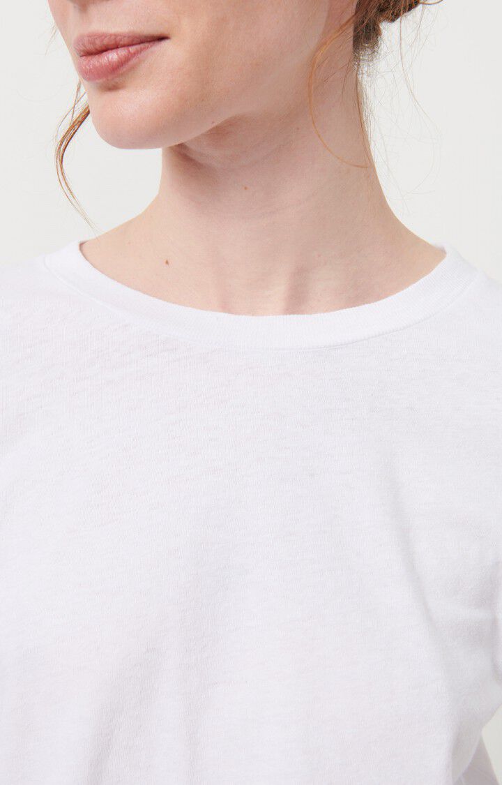 American Vintage T-shirt Femme Lopintale - BLANC 61 Manches Longues Blanc - E23