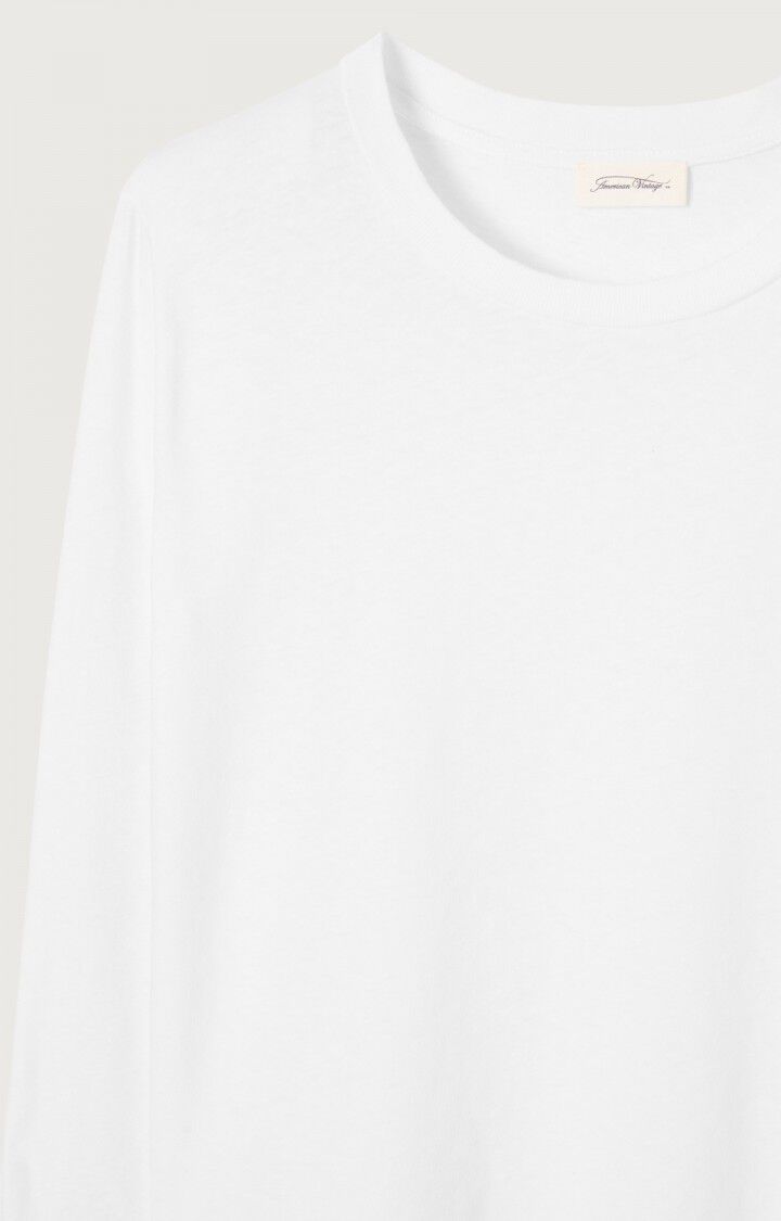American Vintage T-shirt Femme Lopintale - BLANC 61 Manches Longues Blanc - E23B
