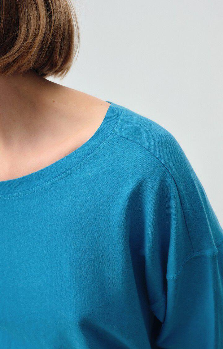 American Vintage T-shirt Femme Lopintale - COMETE 49 Manches Longues Bleu - E24