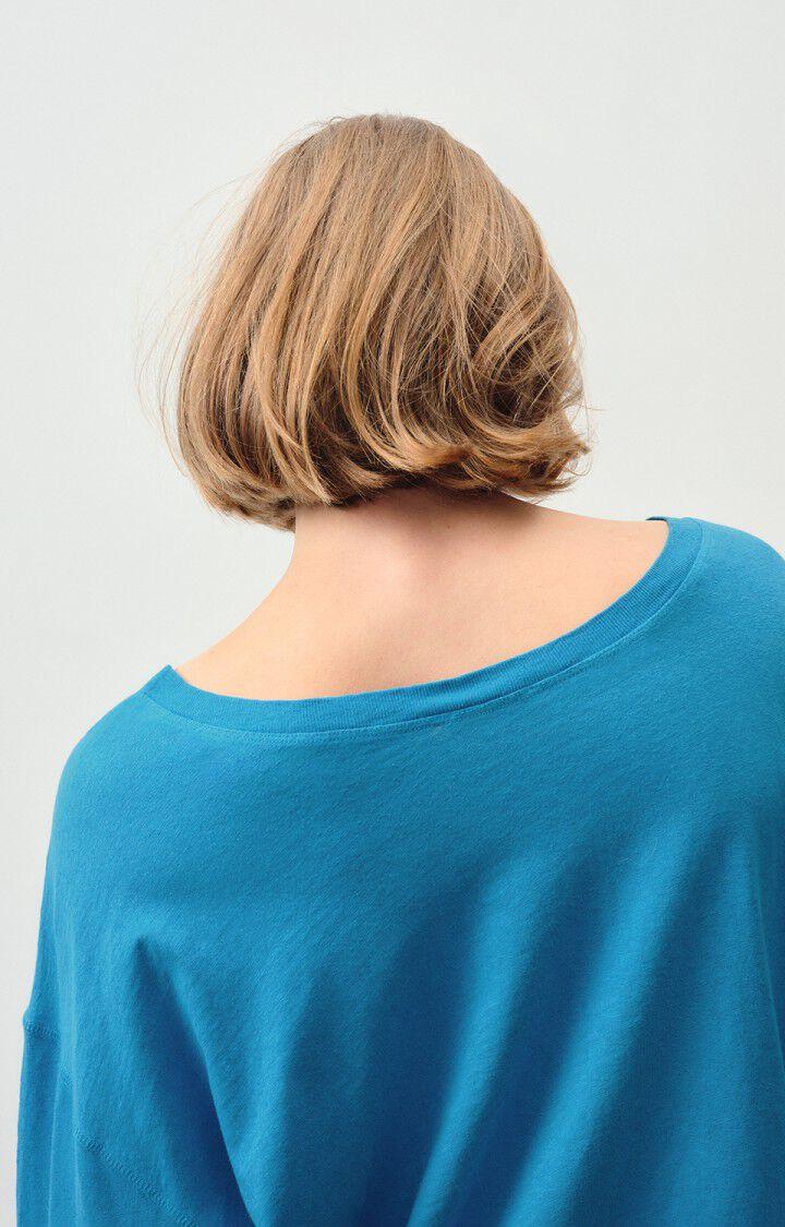 American Vintage T-shirt Femme Lopintale - COMETE 49 Manches Longues Bleu - E24