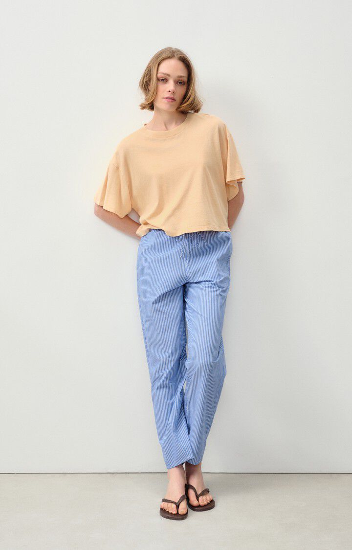 American Vintage T-shirt Femme Lopintale - NUDE 19 Manches Courtes Beige - E24