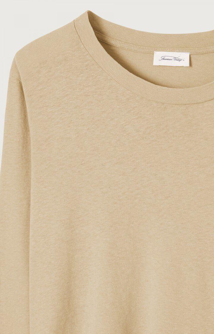 American Vintage T-shirt Femme Lopintale - PORRIDGE VINTAGE 61 Manches Longues Beige - E23B