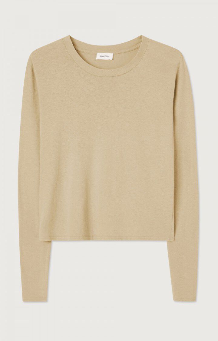 american vintage T-shirt femme Lopintale - PORRIDGE VINTAGE 61 Manches longues Beige - E23B