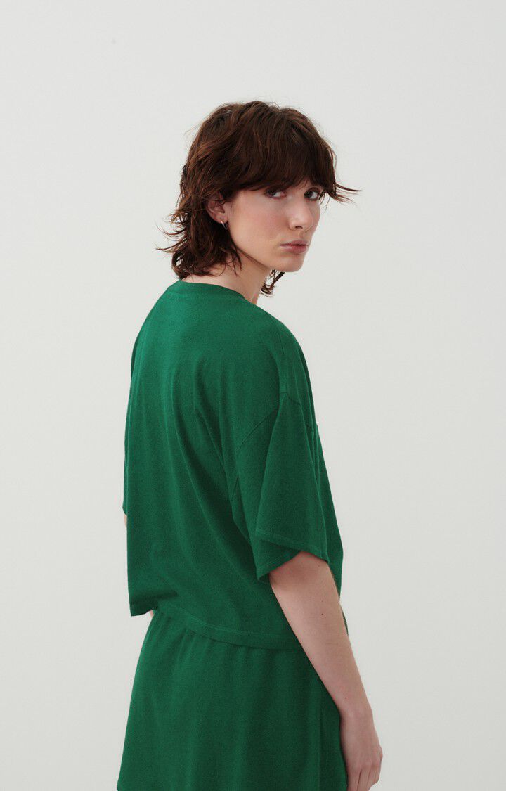 American Vintage T-shirt Femme Lopintale - SAPIN 19 Manches Courtes Vert - E24