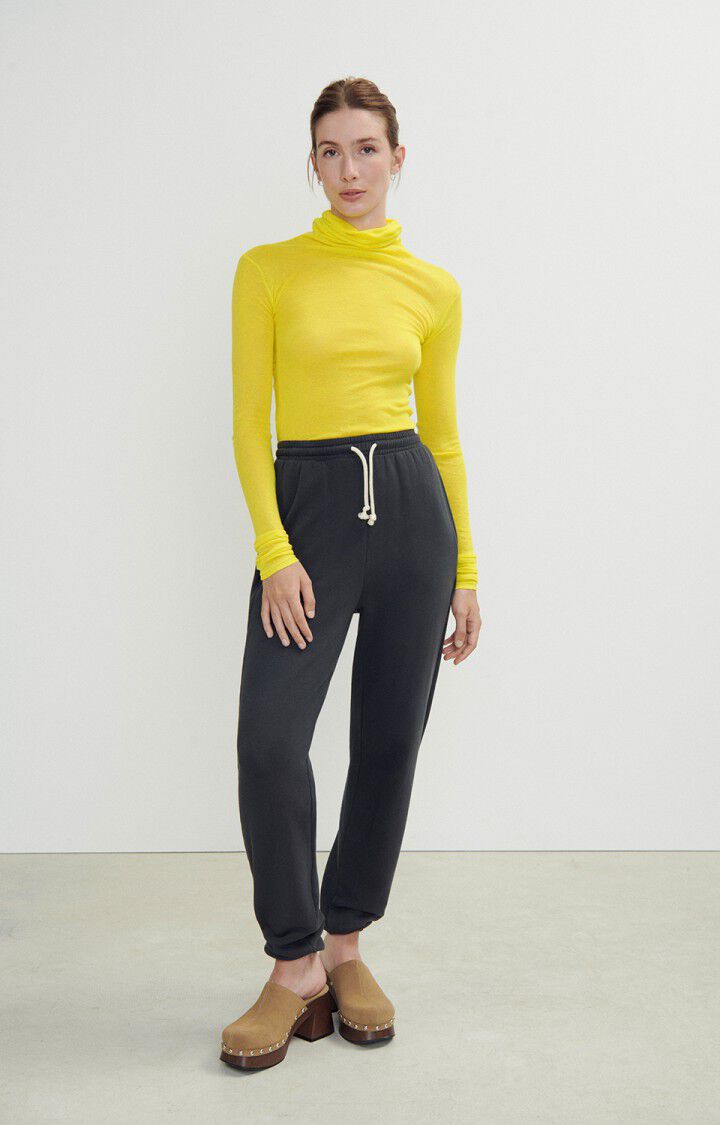 American Vintage T-shirt Femme Massachusetts - ETOILE VINTAGE 75 Manches Longues Jaune - H23