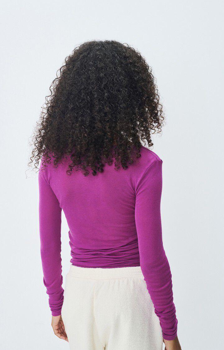 American Vintage T-shirt Femme Massachusetts - GERANIUM VINTAGE 77 Manches Longues Violet - E25