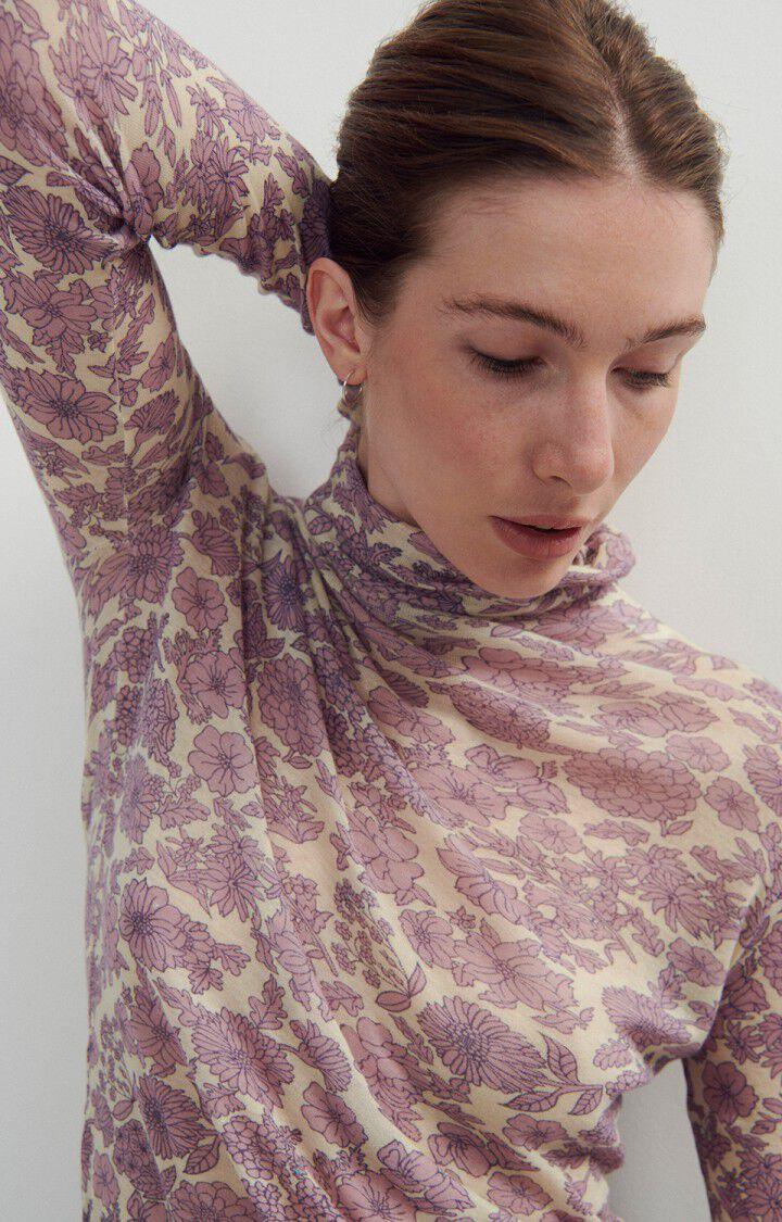 American Vintage T-shirt Femme Massachusetts - JEANNE 75 Manches Longues Violet - H23