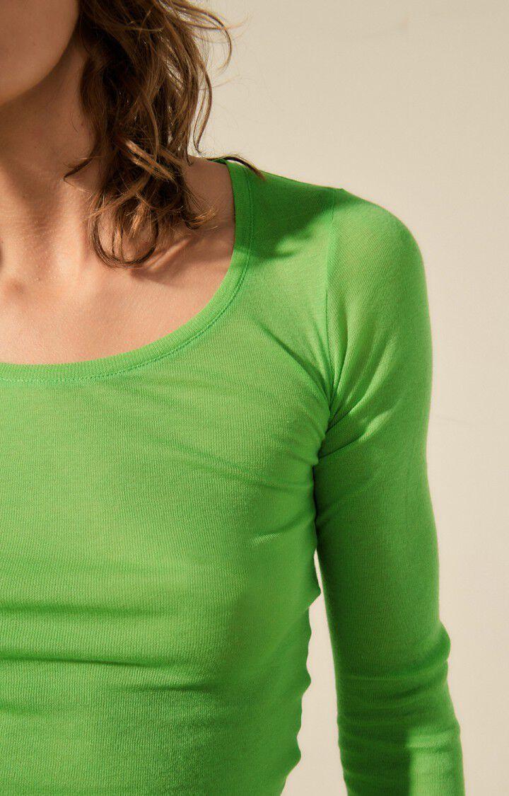 American Vintage T-shirt Femme Massachusetts - OPALINE VINTAGE 77 Manches Longues Vert - E23